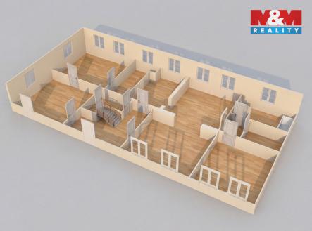 Tuchlovice - 3D půdorys.jpg | Prodej - dům/vila, 149 m²