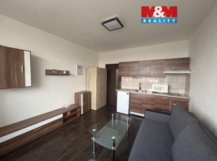 kuchyně a pokoj | Pronájem bytu, 1+kk, 22 m²