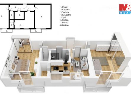 půdorys  (1).jpg | Prodej bytu, 3+kk, 73 m²