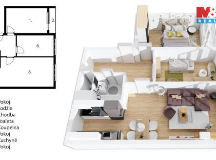 . | Prodej bytu, 3+kk, 60 m²