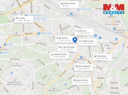 Mapa okolí (1).jpeg | Pronájem bytu, 1+kk, 25 m²