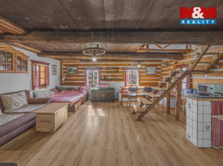 obývací pokoj + KK | Prodej - chata/rekreační objekt, 134 m²