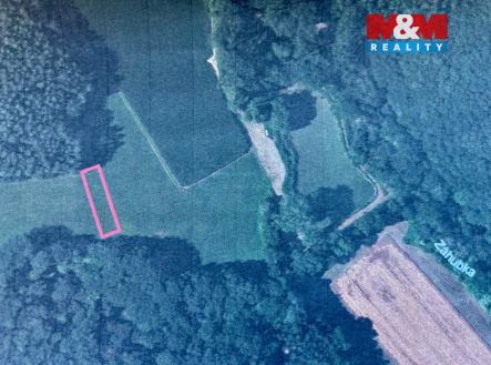 Pohled shora | Prodej - pozemek, trvalý travní porost, 2 058 m²