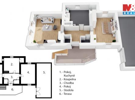 Půdorys.jpg | Prodej - chata/rekreační objekt, 107 m²