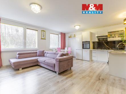 Obývací pokoj + KK | Prodej bytu, 3+kk, 69 m²