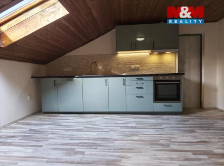 Obývací pokoj s KK | Pronájem bytu, 3+kk, 72 m²