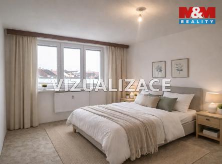 loznice_vizualizace_upravena.jpg | Pronájem bytu, 2+1, 50 m²