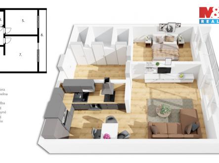 půdorys Havlíčkova.jpg | Prodej bytu, 2+kk, 58 m²