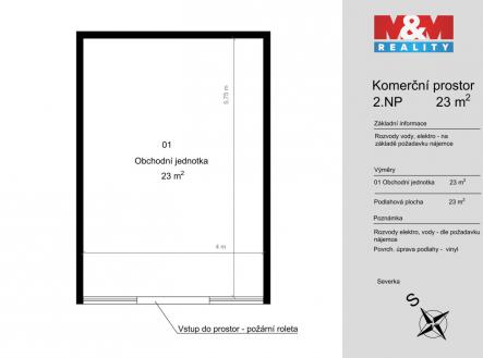 7 | Pronájem - obchodní prostor, 23 m²