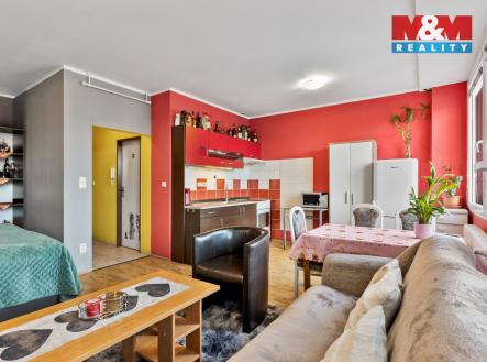 Obývací pokoj + KK | Prodej bytu, 1+kk, 34 m²