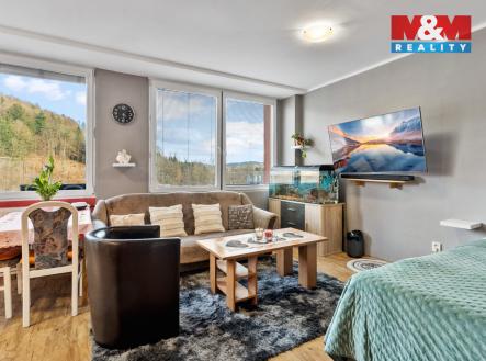 Obývací pokoj + KK | Prodej bytu, 1+kk, 34 m²