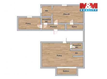 půdorys1.jpg | Prodej bytu, 3+1, 80 m²