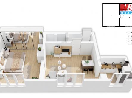půdorys Viklefova.jpg | Prodej bytu, 2+kk, 53 m²