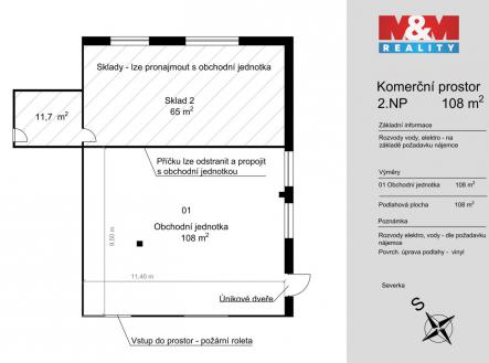 8 | Pronájem - obchodní prostor, 108 m²