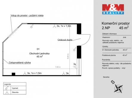 5 | Pronájem - obchodní prostor, 45 m²