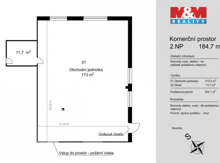 11 | Pronájem - obchodní prostor, 185 m²