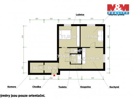 Půdorys.jpg | Prodej bytu, 2+1, 57 m²