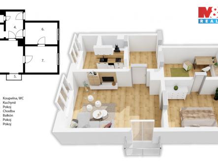 půdorys .jpg | Prodej bytu, 3+1, 67 m²