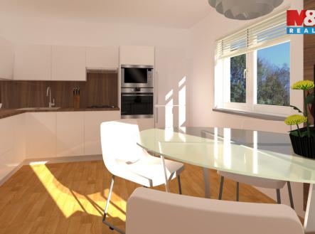 kuchyně vizualizace | Prodej bytu, 3+1, 76 m²