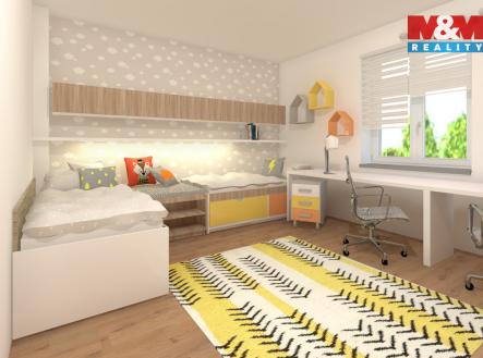 dětský pokoj vizualizace | Prodej bytu, 3+1, 76 m²