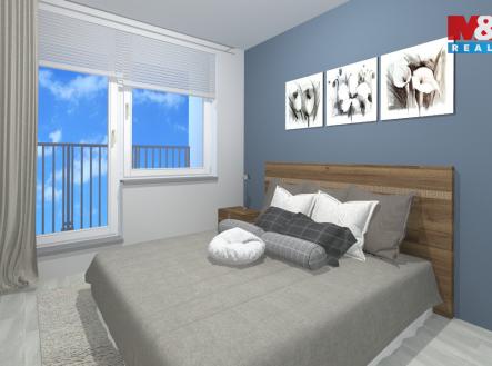 ložnice vizualizace | Prodej bytu, 3+1, 76 m²