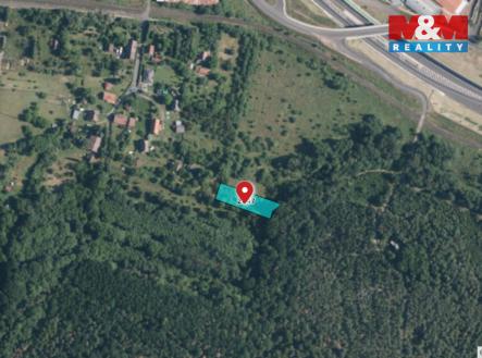 Letecký pohled | Prodej - pozemek, zahrada, 1 288 m²