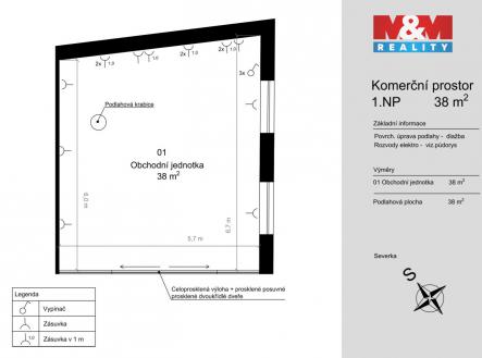 8 | Pronájem - obchodní prostor, 38 m²