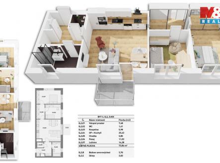 půdorys  –  (3).jpg | Prodej bytu, 3+kk, 83 m²
