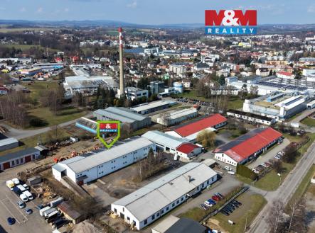 pohled z dronu | Pronájem - obchodní prostor, 2 200 m²