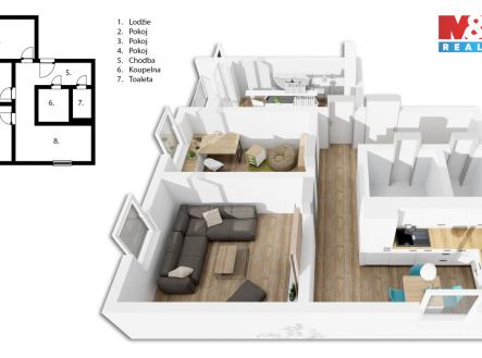 půdorys .jpg | Prodej bytu, 3+1, 66 m²