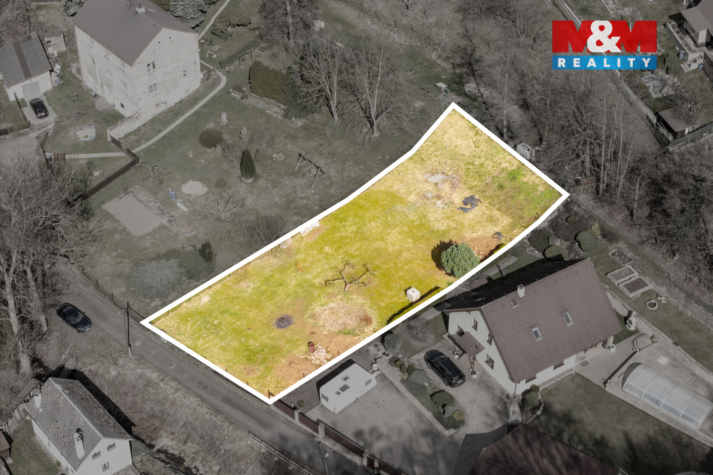 Pohled na pozemek
