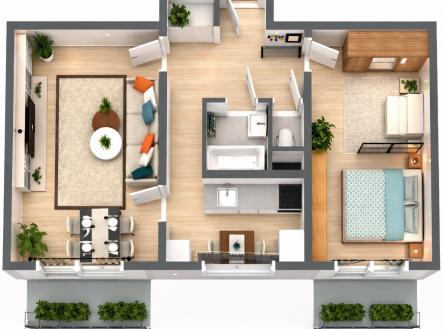 plánek.jpg | Prodej bytu, 2+1, 56 m²