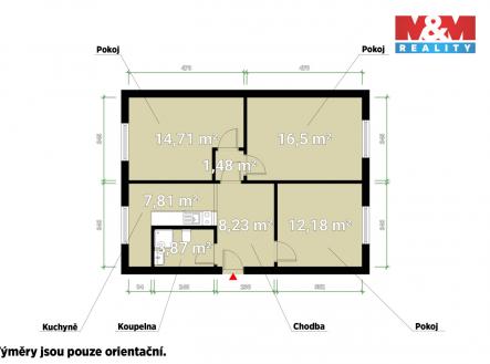 Pudorys_1.jpg | Prodej bytu, 3+1, 66 m²