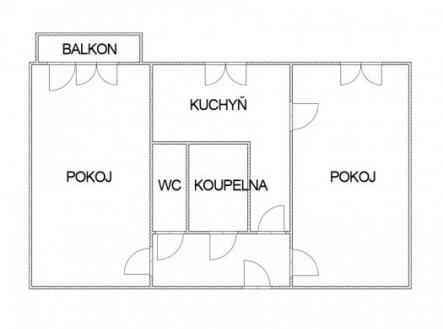 pudorys.jpg | Pronájem bytu, 2+1, 58 m²
