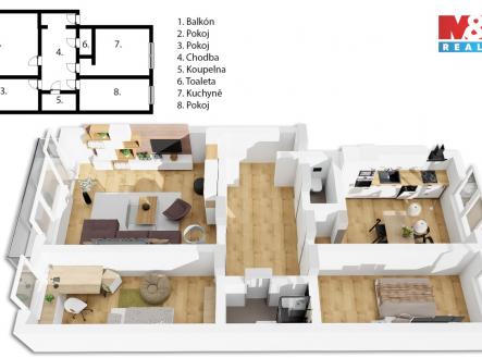 půdorys .jpg | Prodej bytu, 3+1, 92 m²