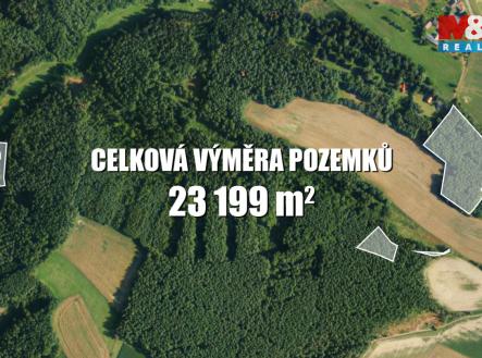 Letecký pohled | Prodej - pozemek, les, 23 199 m²