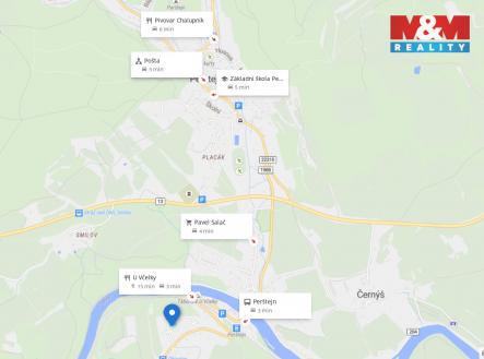 Mapa okolí | Prodej - pozemek pro bydlení, 1 208 m²