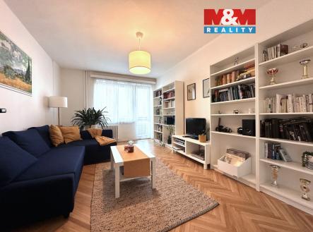 Obývací pokoj s balkonem | Pronájem bytu, 3+1, 71 m²