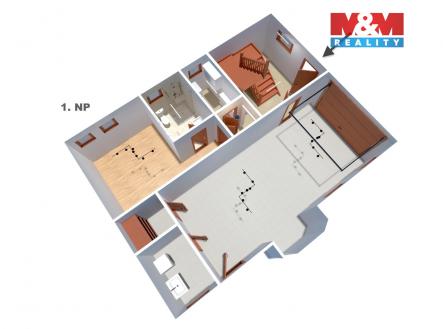 3D 1. NP Želivská.jpg | Pronájem - dům/vila, 232 m²