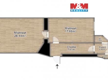 Rozměry.jpg | Pronájem - kanceláře, 51 m²