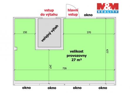 Půdorys Venuše II.NP.jpg | Pronájem - obchodní prostor, 27 m²