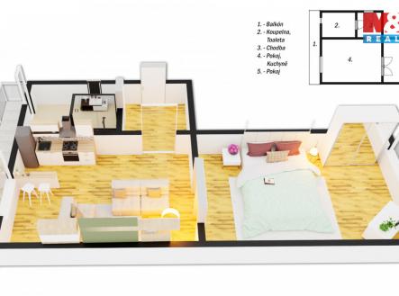 půdorys.jpg | Pronájem bytu, 2+kk, 47 m²