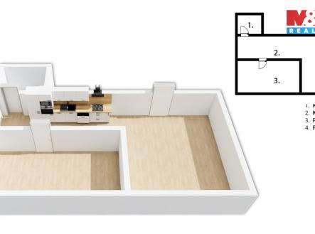 půdorys_ – obnovený.jpg | Pronájem bytu, 2+kk, 50 m²