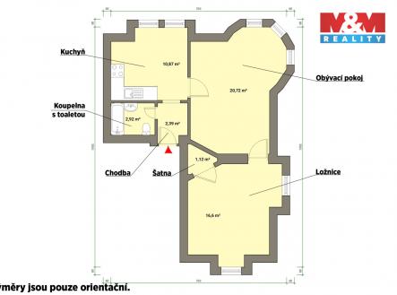 pudorys.jpg | Pronájem bytu, 2+1, 55 m²