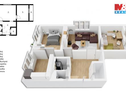 půdorys upraveno.jpg | Prodej bytu, 3+1, 70 m²