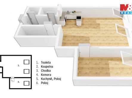 půdorys _.jpg | Pronájem bytu, 2+kk, 75 m²