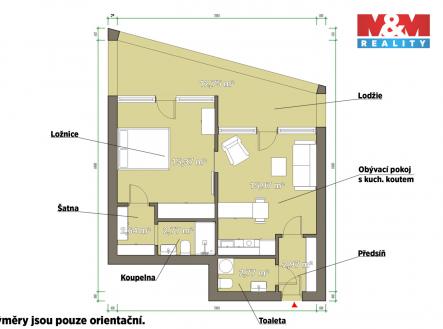 pudorys.jpg | Pronájem bytu, 2+kk, 53 m²