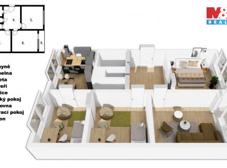 půdorys  __.jpg | Prodej bytu, 3+1, 70 m²