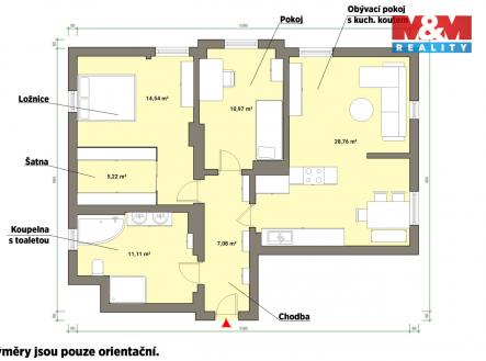 pudorys.jpg | Pronájem bytu, 3+kk, 80 m²