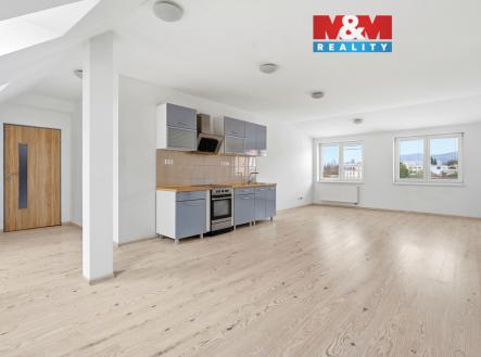 Obývací pokoj + KK | Pronájem bytu, 3+kk, 96 m²